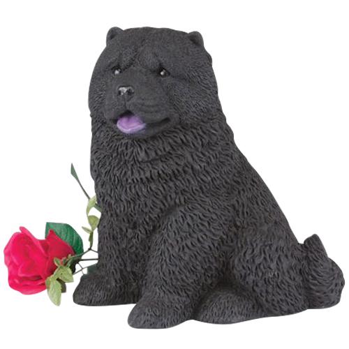 Black Chow Dog Cremation Urn