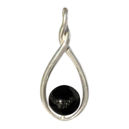 Black Infinity Cremation Ash Pendant