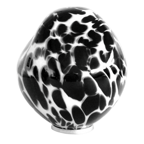 Black Organic Glass Cremation Urn