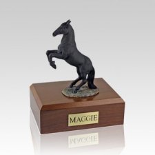 Black Rearing Medium Horse Cremation Urn