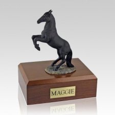 Black Rearing X Large Horse Cremation Urn