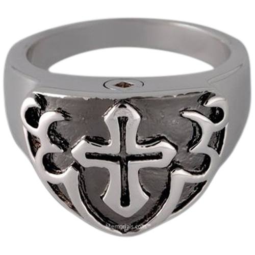 Black Shield Cremation Ring