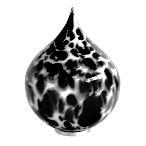 Black Tear Glass Cremation Urn