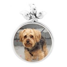 Bloom White Gold Photo Pendant