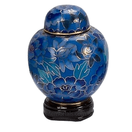 Blue Copper Keepsake Urn