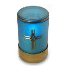 Blue Cross Small Memorial Candle