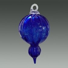 Blue Glass Cremation Bauble