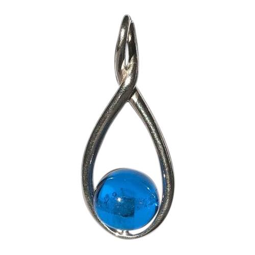 Blue Infinity Cremation Ash Pendant