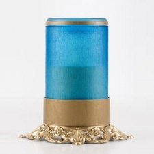 Blue Ornate Memorial Candle