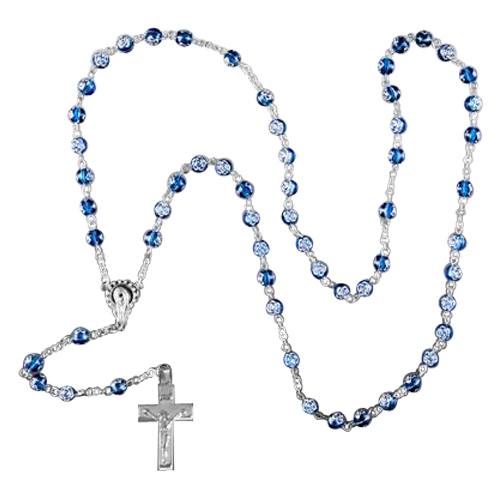 Rosette Silver Cremation Rosary