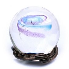 Blue Skies & Purple Galaxy Memory Glass Keepsake