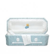 Blue Teddy Large Child Casket