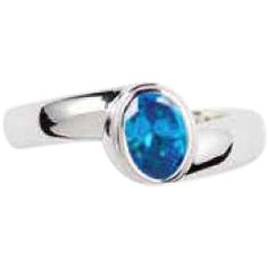 Blue Topaz Serpentine Cremation Ring