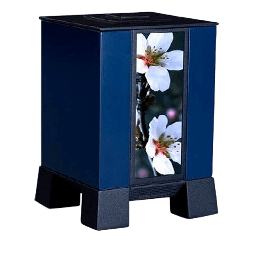 Blue & Cherry Medium Cremation Urn