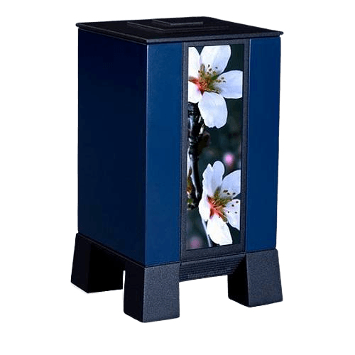 Blue & Cherry Cremation Urn