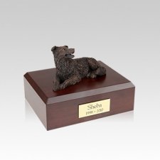 Border Collie Bronze Small Dog Urn