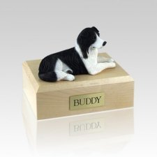 Border Collie Resting Large Dog Urn