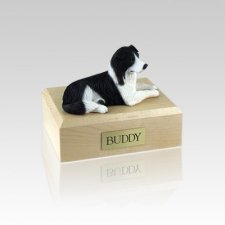 Border Collie Resting Small Dog Urn