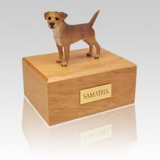 Border Terrier Grizzle Large Dog Urn