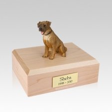 Border Terrier Sitting Medium Dog Urn