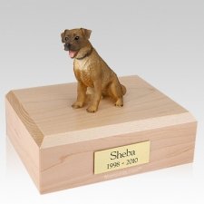 Border Terrier Sitting Dog Urns