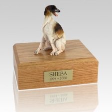 Borzoi Sitting X Large Dog Urn