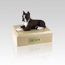 Boxer Brindle Small Dog Urn