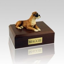 Boxer Ears Down Large Dog Urn