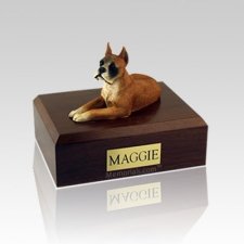 Boxer Ears Up Large Dog Urn