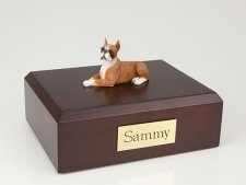 Boxer Fawn Lying Large Dog Urn