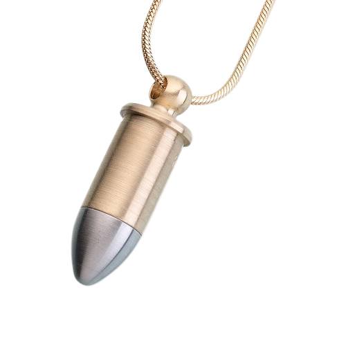 Bronze Bullet Cremation Pendant