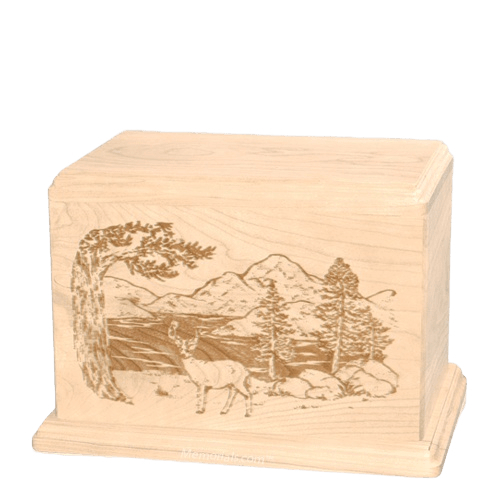 Buck Individual Maple Wood Urn