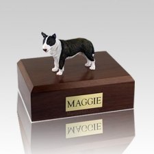 Bull Terrier Brindle Standing Dog Urns