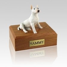 Bull Terrier White Large Dog Urn