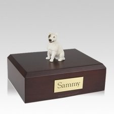 Bull Terrier White & Spot Large Dog Urn