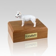 Bull Terrier White Standing Large Dog Urn