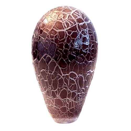 Burgundy Desert Glass Cremation Urn