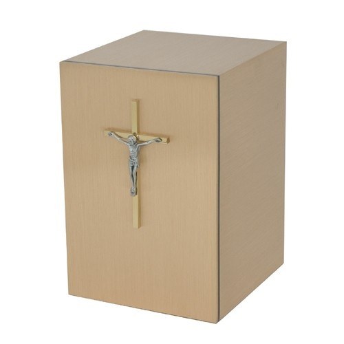 Solitude Crucifix Bronze Cremation Urn