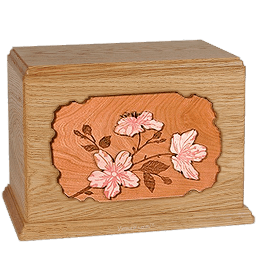 Cherry Blossom Oak Companion Urn