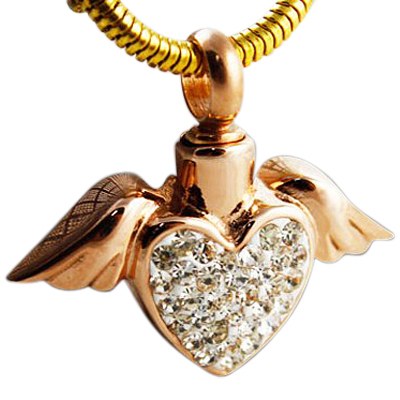 Heart on Wings Cremation Jewelry