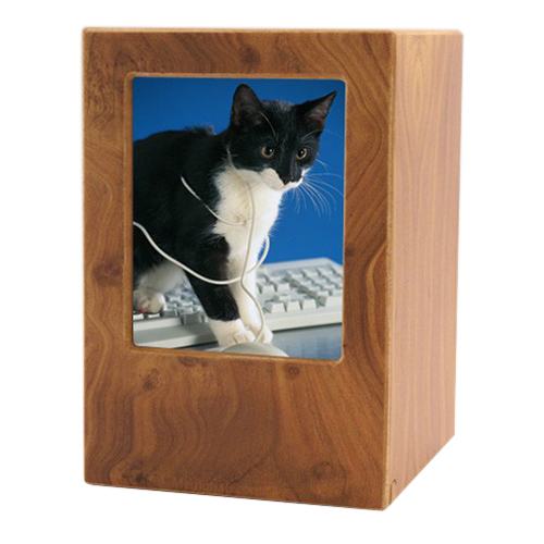 Natural Pet Large Photo Wood Urn