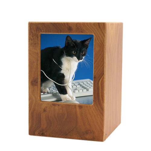 Natural Pet Medium Photo Wood Urn