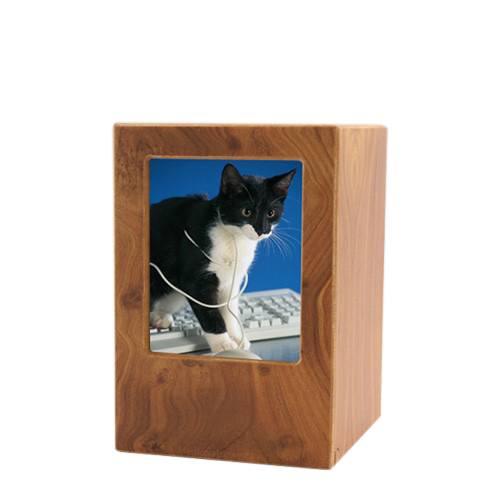 Natural Pet Small Photo Wood Urn