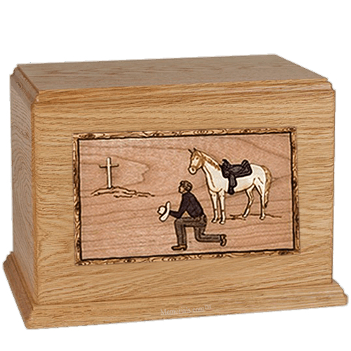 Cowboy Oak Companion Urn