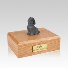 Cairn Terrier Black Sitting Medium Dog Urn