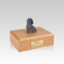 Cairn Terrier Black Sitting Small Dog Urn