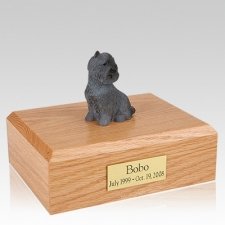 Cairn Terrier Black Sitting X Large Dog Urn