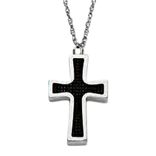 Carbon Cross Keepsake Pendant