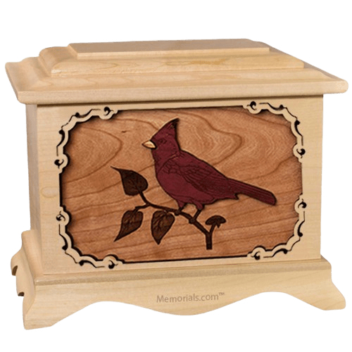 Cardinal Maple Cremation Urn