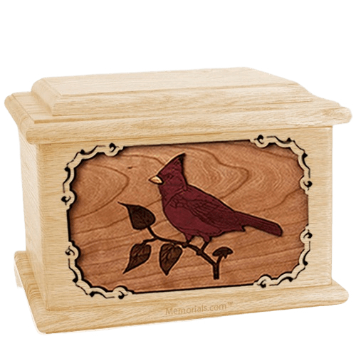 Cardinal Maple Memory Chest Cremation Urn
